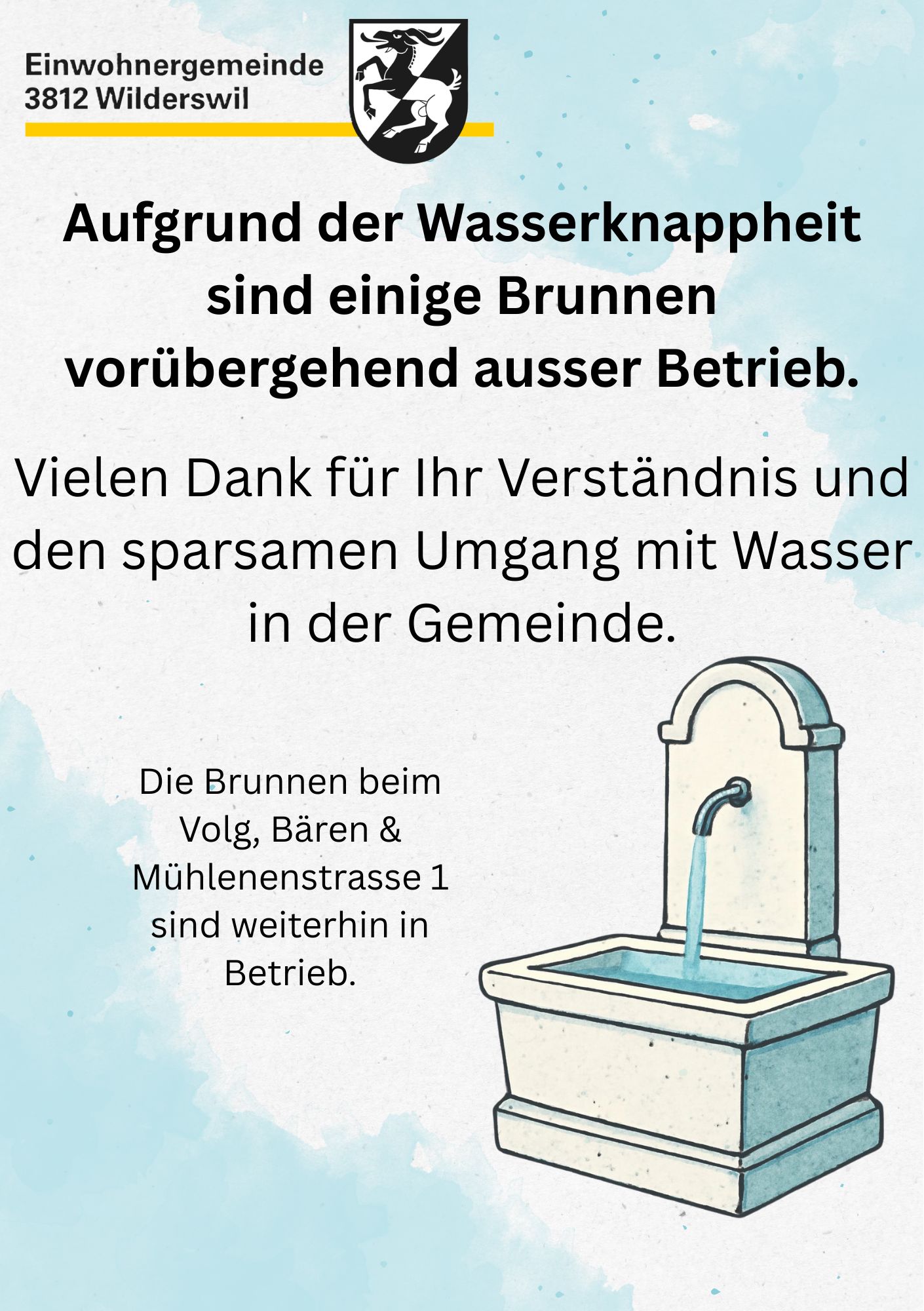 Gemeindebetriebe Brunnen abstellen 2026.07.10